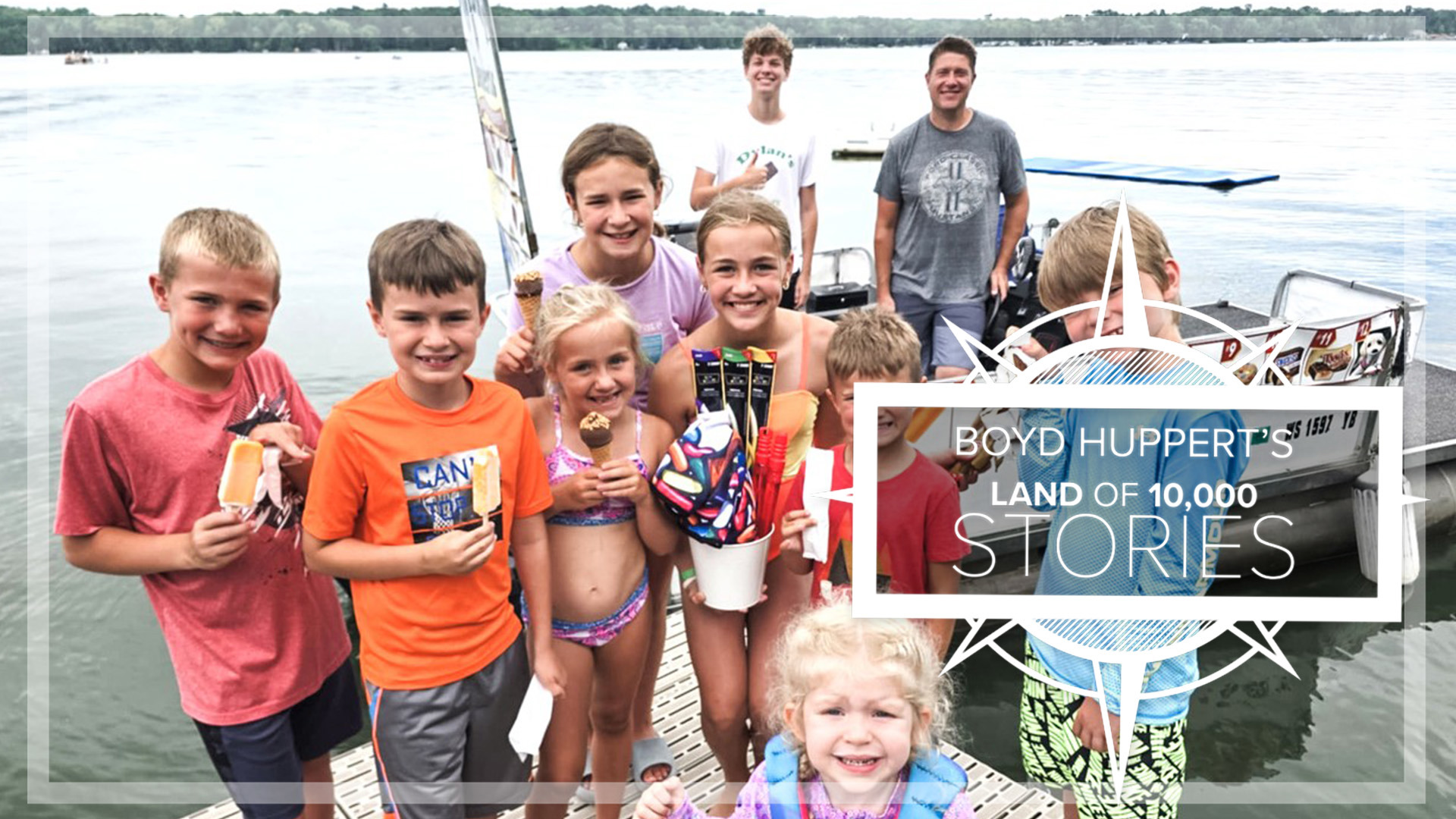 Dylan Derheim makes dockside deliveries to 500 cabins on Wisconsin's Bone Lake.