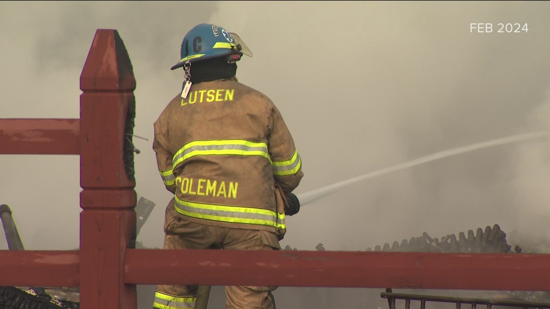 The historic lodge, which claimed to be the oldest in Minnesota, burned to the ground on Feb. 6, 2024.   