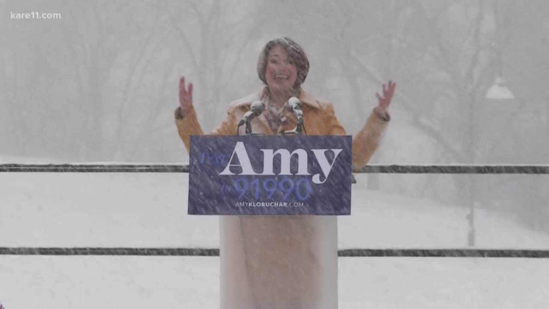 Fresh off her announcement she's joining the presidential race, Sen. Amy Klobuchar said her early campaigning will take her to early caucus state Iowa and neighboring Wisconsin.