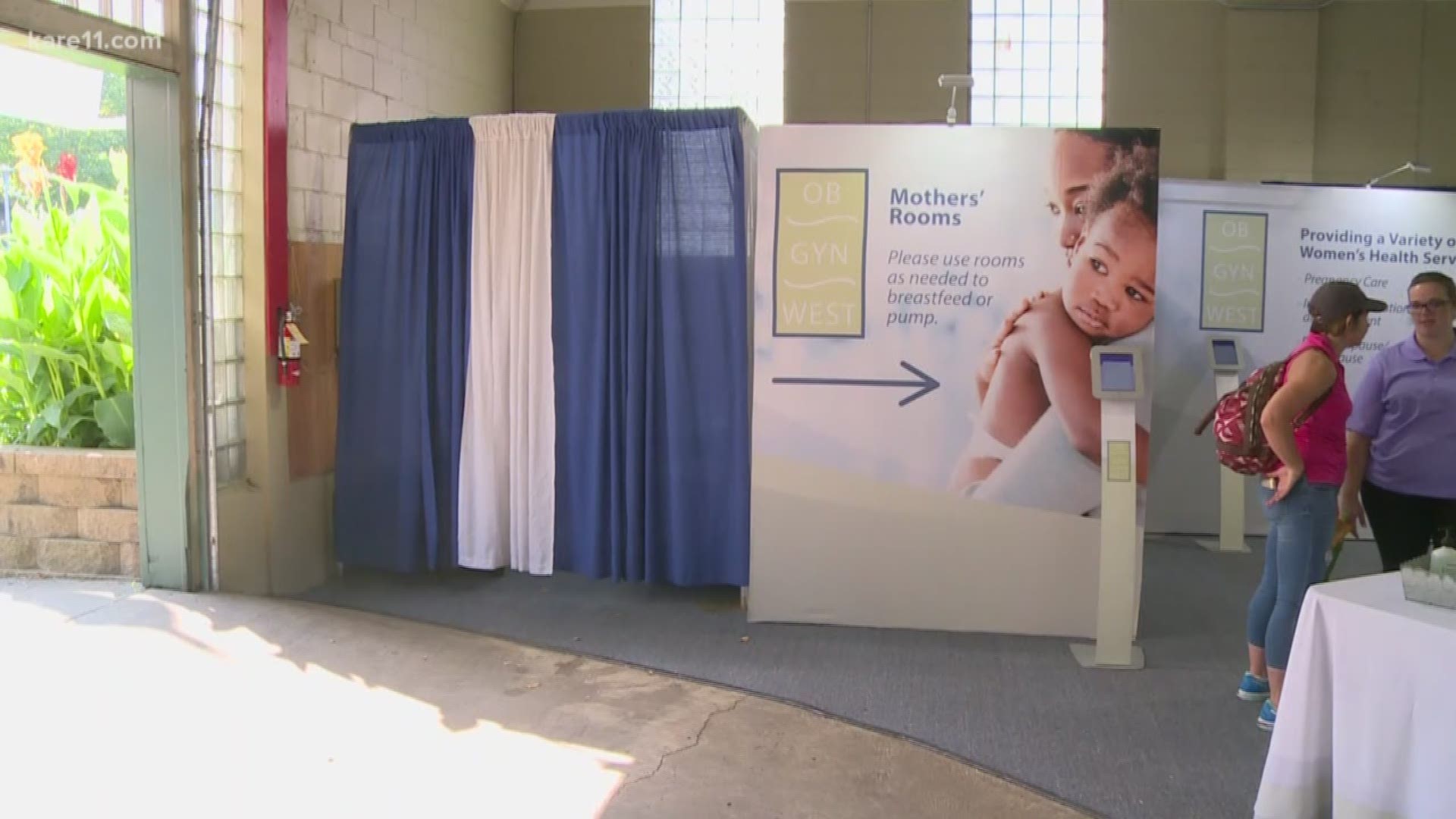 Back again this year at the Minnesota State Fair, OB GYN West offers nursing mother's private areas in the Healthfair 11 Building.