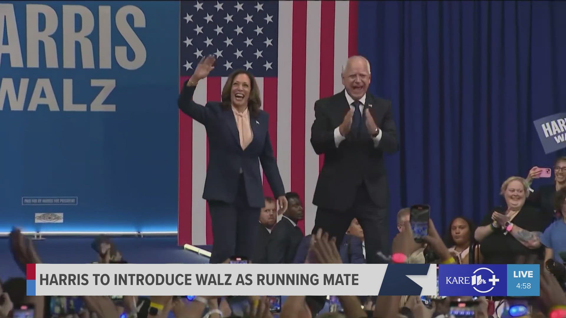 WATCH: VP Kamala Harris, Gov. Tim Walz speak at rally in Philadelphia ...