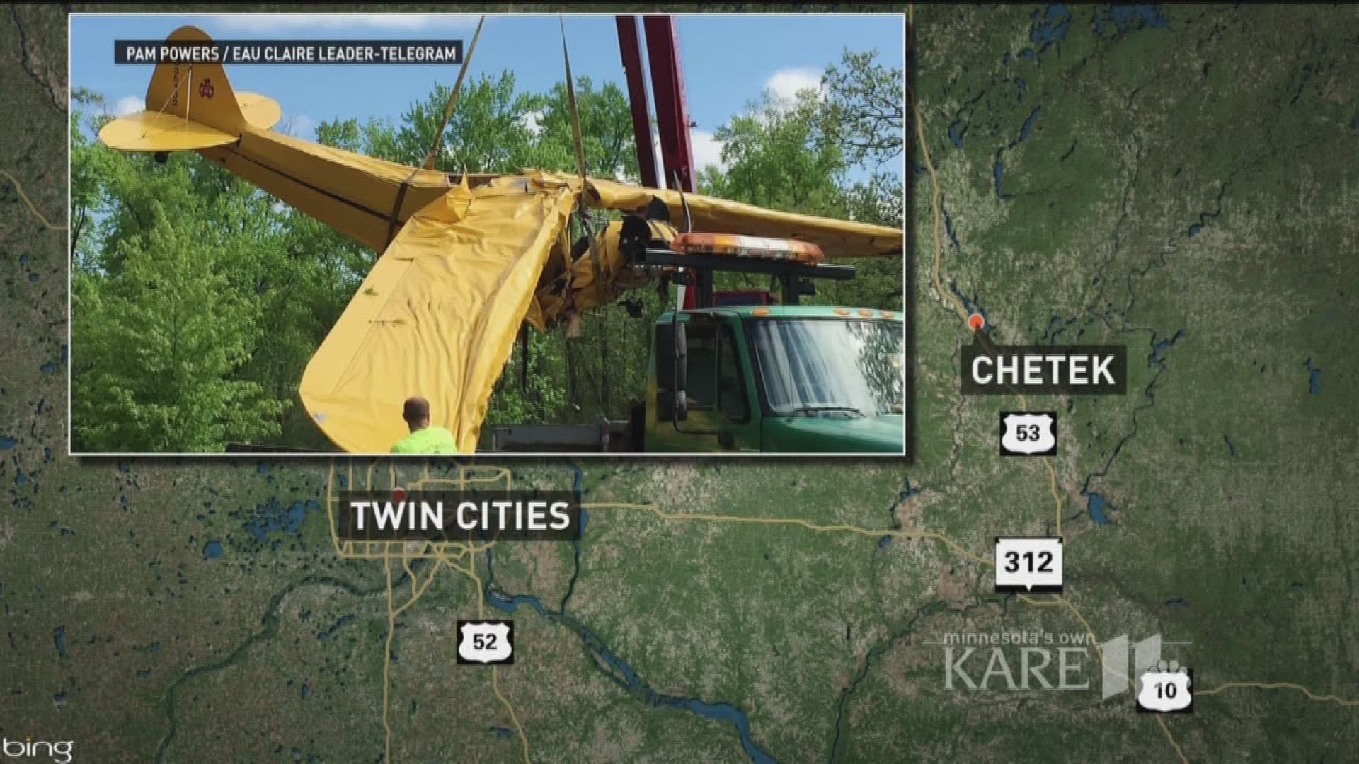 Plane crashes in tornado-ravaged Chetek, Wisconsin