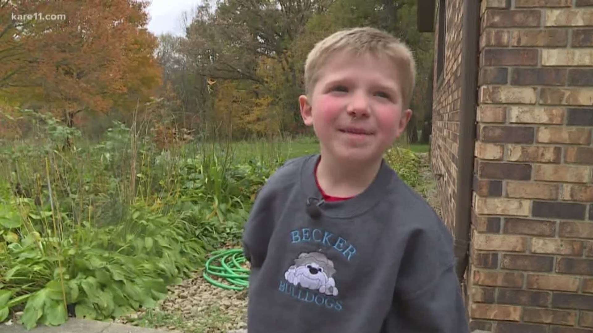 Six-year-old Ethan Haus thanks search teams who helped bring him back home with his dog.