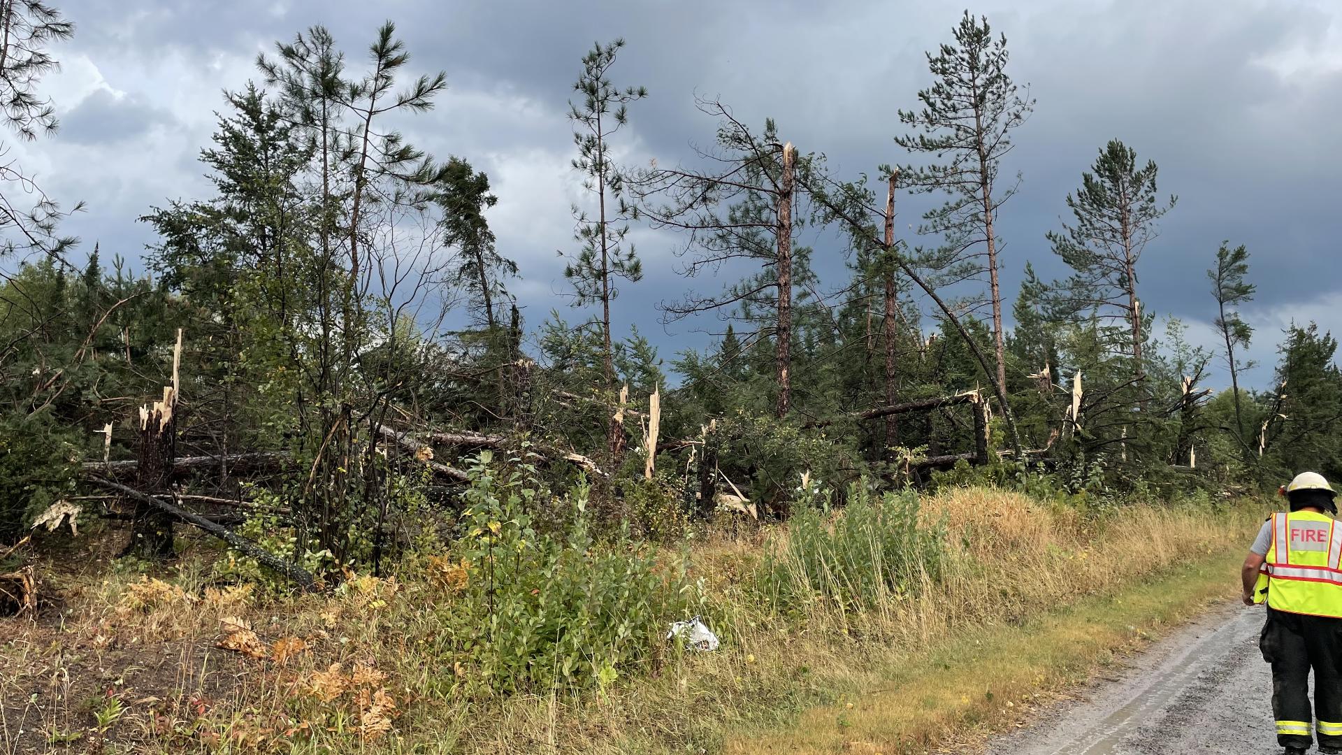 KARE's Audrey Russo reported Friday morning that officials with the National Weather Service were en route to survey the damage.