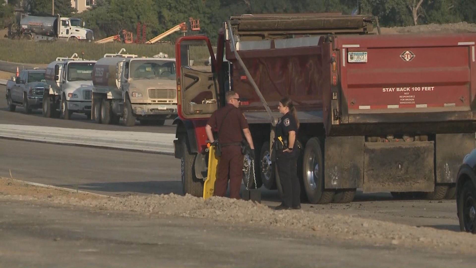 Plymouth PD Pedestrian killed after being struck by dump truck