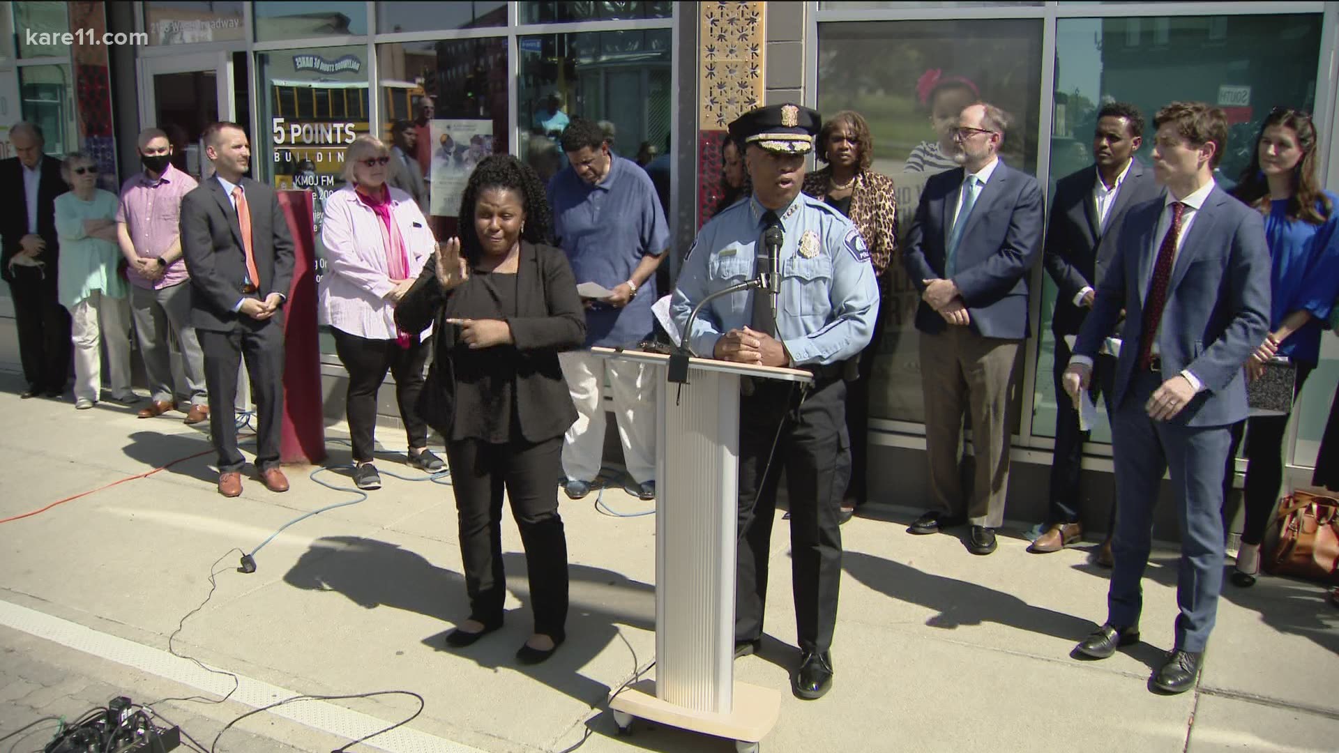 The mayor and police chief held a news conference with other city leaders to announce a new plan for addressing violent crime and police accountability.