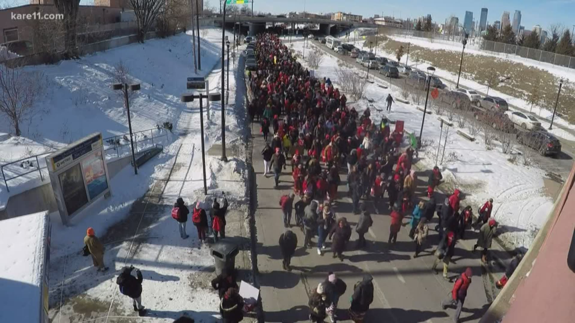 Thousands of people held the annual "Not One More" rally on Friday. The rally and walk went along Bloomington Avenue in Minneapolis.