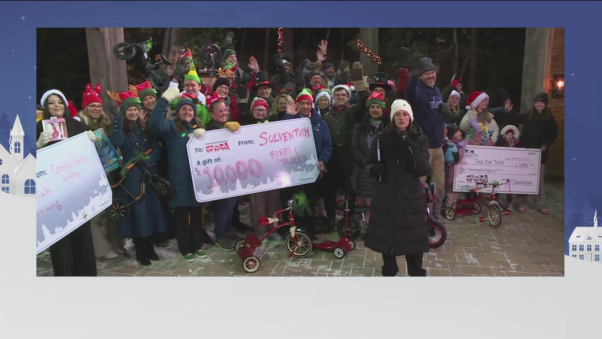 Caretta Maplewood, Solventum and Trinity Exteriors join KARE 11 to help the Marines reach their goal for Toys for Tots. 