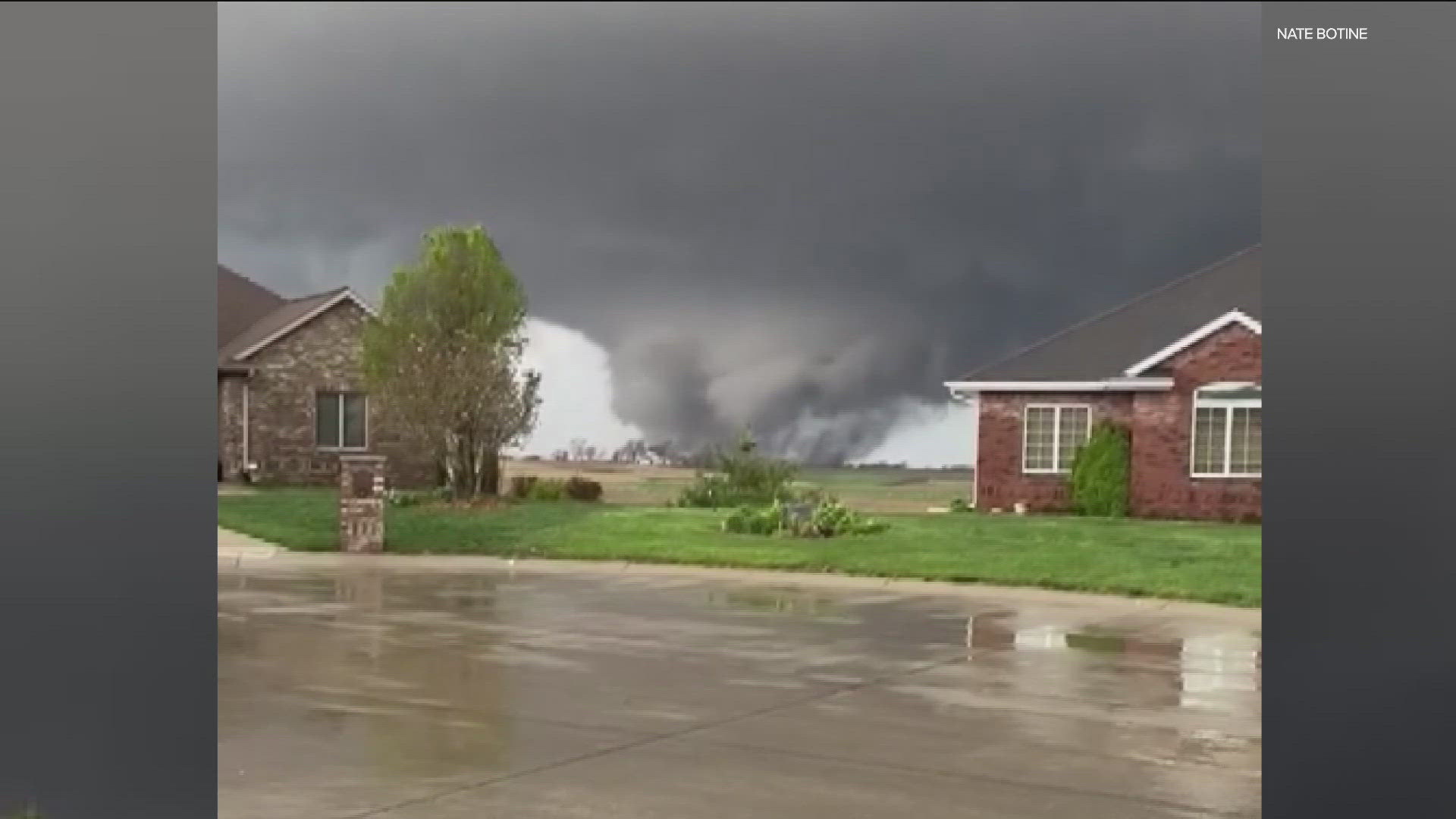 Multiple tornadoes were reported in Nebraska and Iowa on Friday.