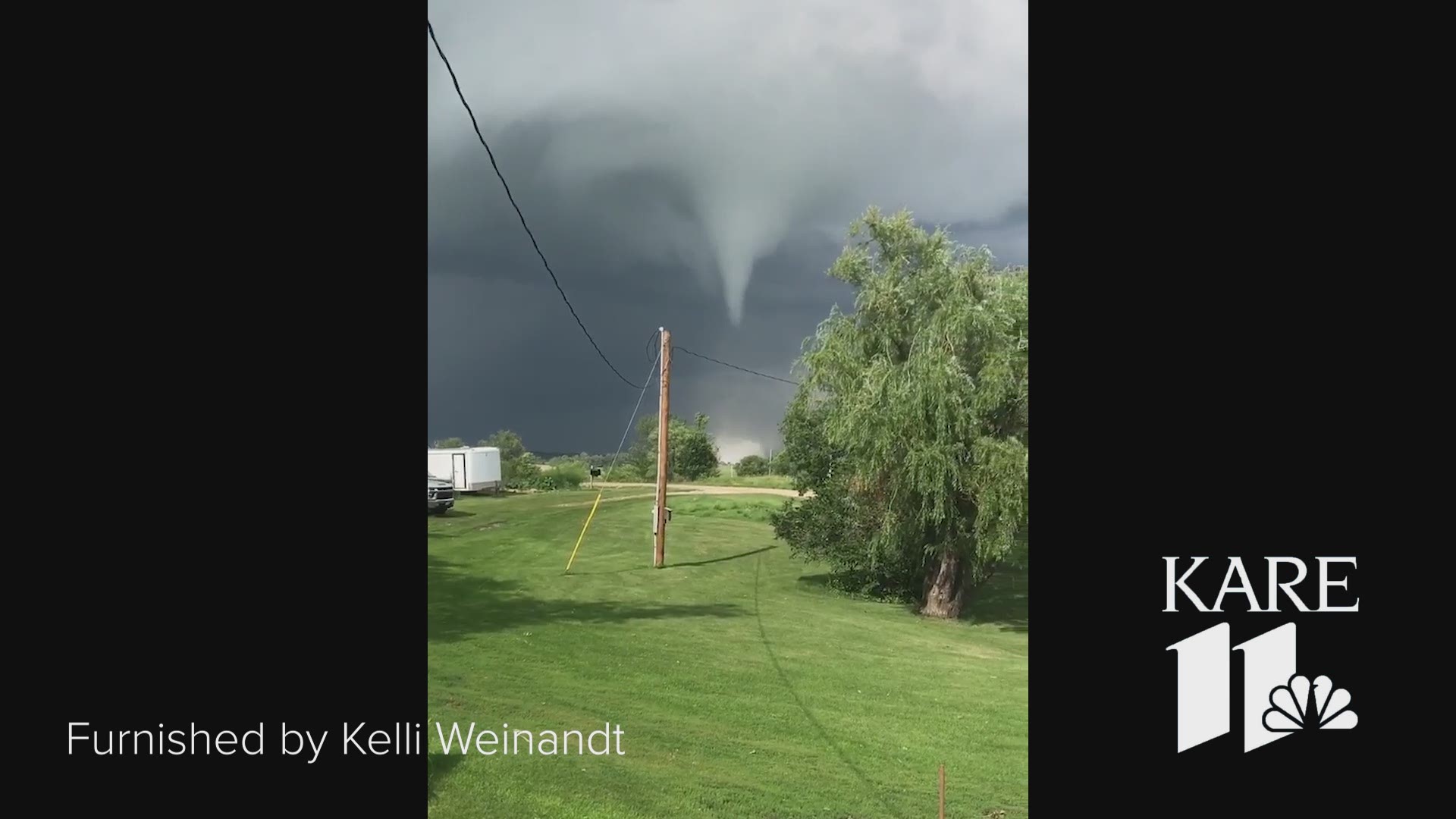 Viewer Kelli Weinandt captured this video of a tornadic activity near Fergus Falls, Minnesota on July 8, 2020.