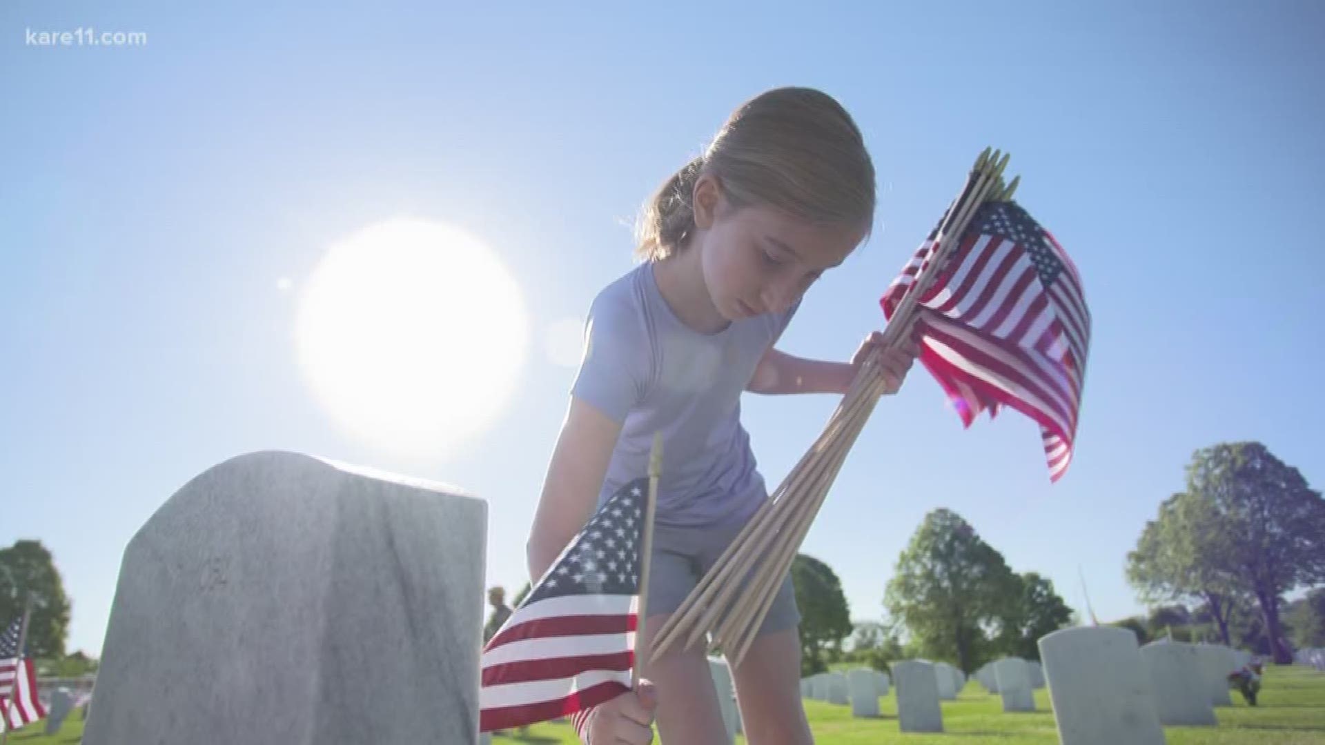 Because of the vast number of headstones, cemetery staff have not been able to put a flag on every headstone in an estimated 35 years. That all changed on Saturday. https://kare11.tv/2IQEWes