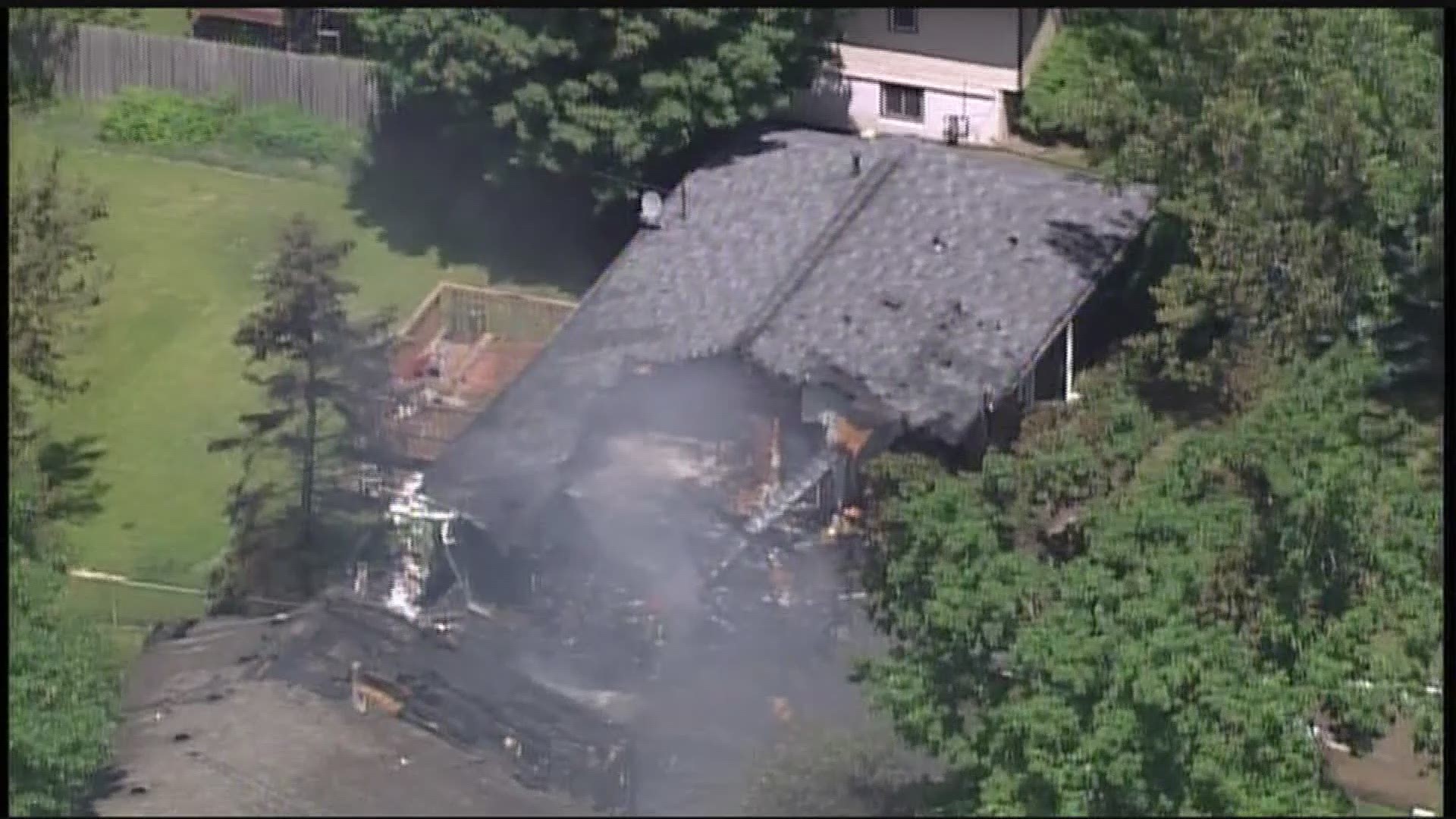 A reported explosion and the fire that followed caused significant damage to a pair of homes in New Hope Wednesday.