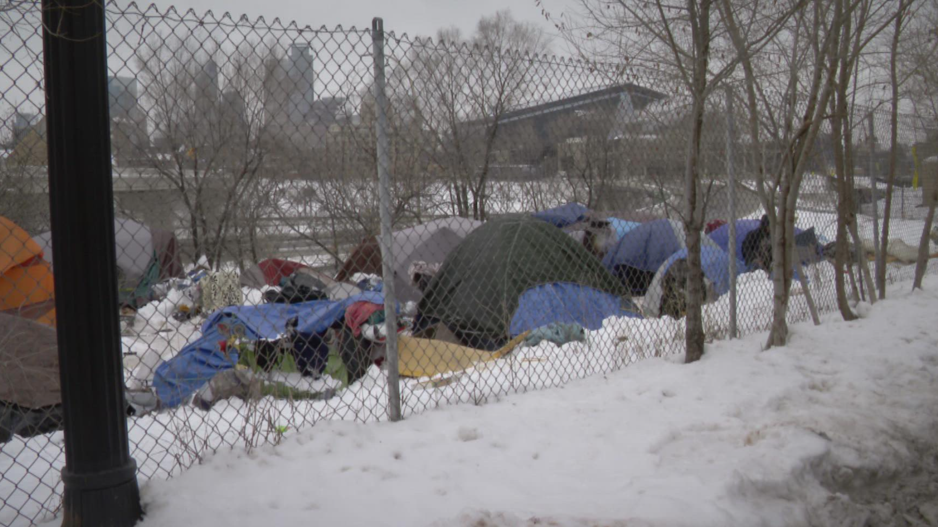 Outreach teams regularly working with the homeless said it's one of the largest encampments in Minneapolis.