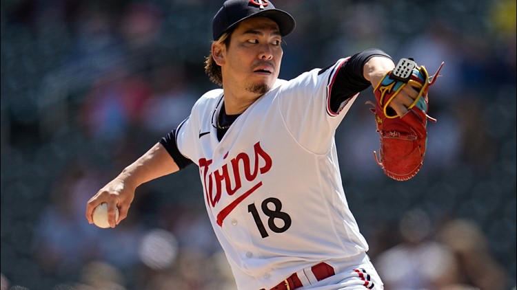 Twins' Kenta Maeda leaves start after getting drilled in the leg by  comebacker