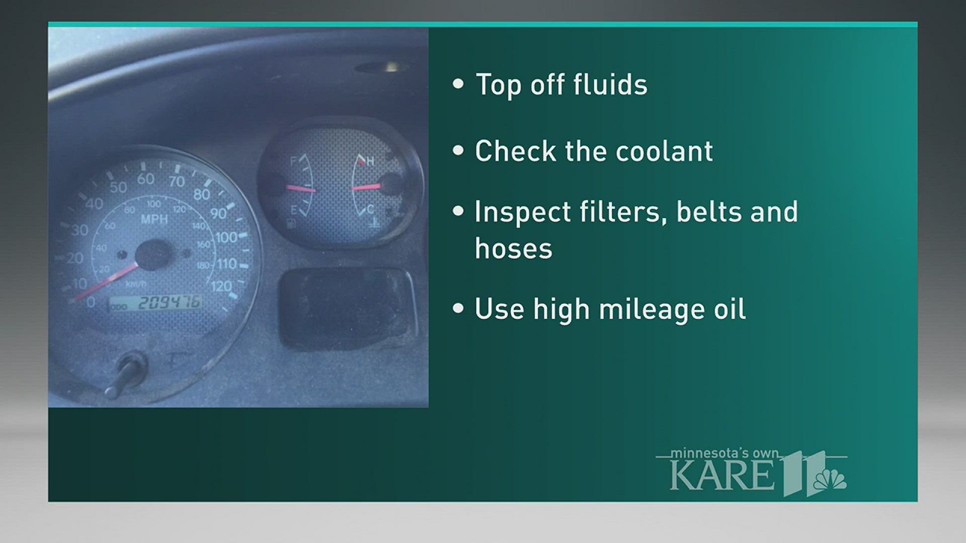 Car KARE tip: High-mileage car maintenance