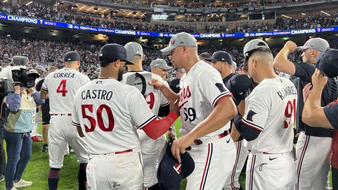Twins clinch AL Central title with 8-6 win over Angels