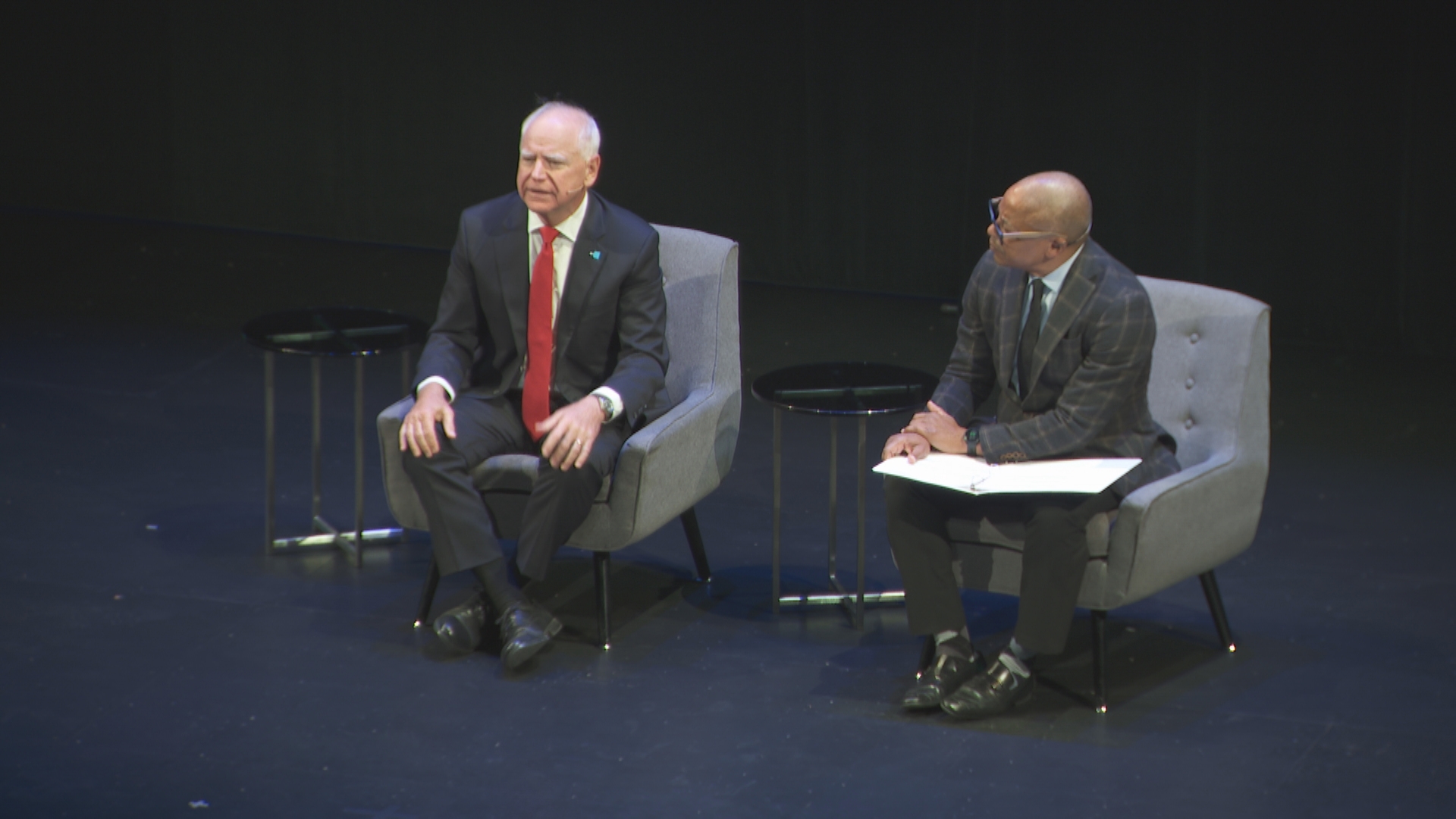 On stage at Guthrie, Gov. Walz reflects on eight years in office and charts path forward