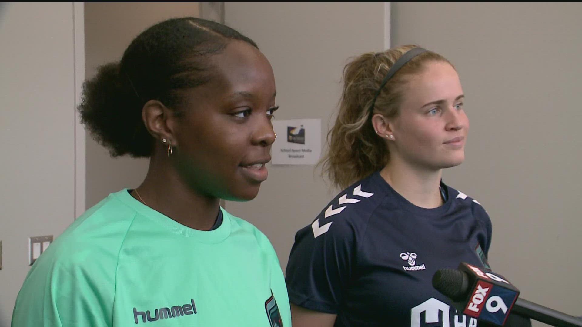 With just weeks until their first-ever game, Minnesota's new women's soccer team starts training camp while awaiting some players to finish college finals.