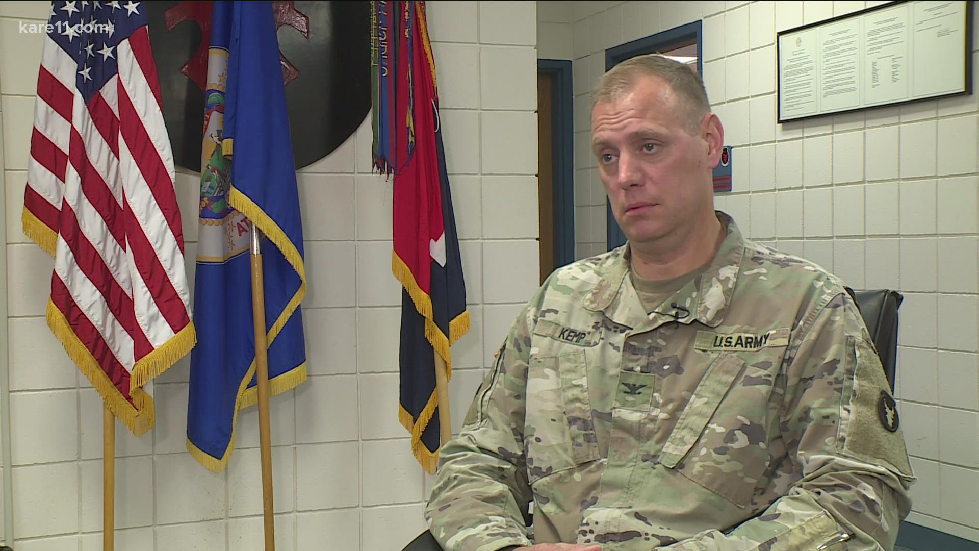 Col. Timothy Kemp says none of his soldiers were directly impacted by the explosions at the Kabul airport, but many encountered close calls and scary situations.