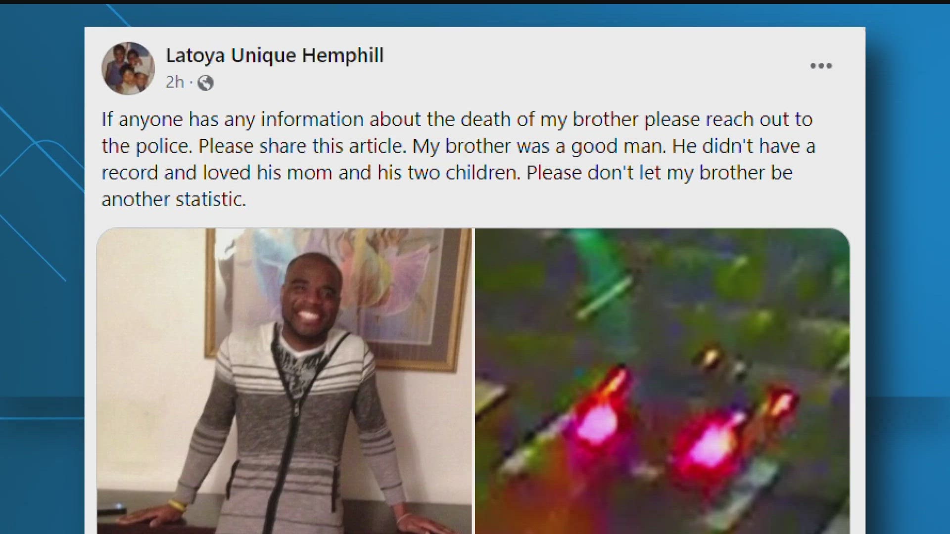 Minneapolis Police said Kendrick Hemphill was hit by a red sedan while crossing the street on May 14.