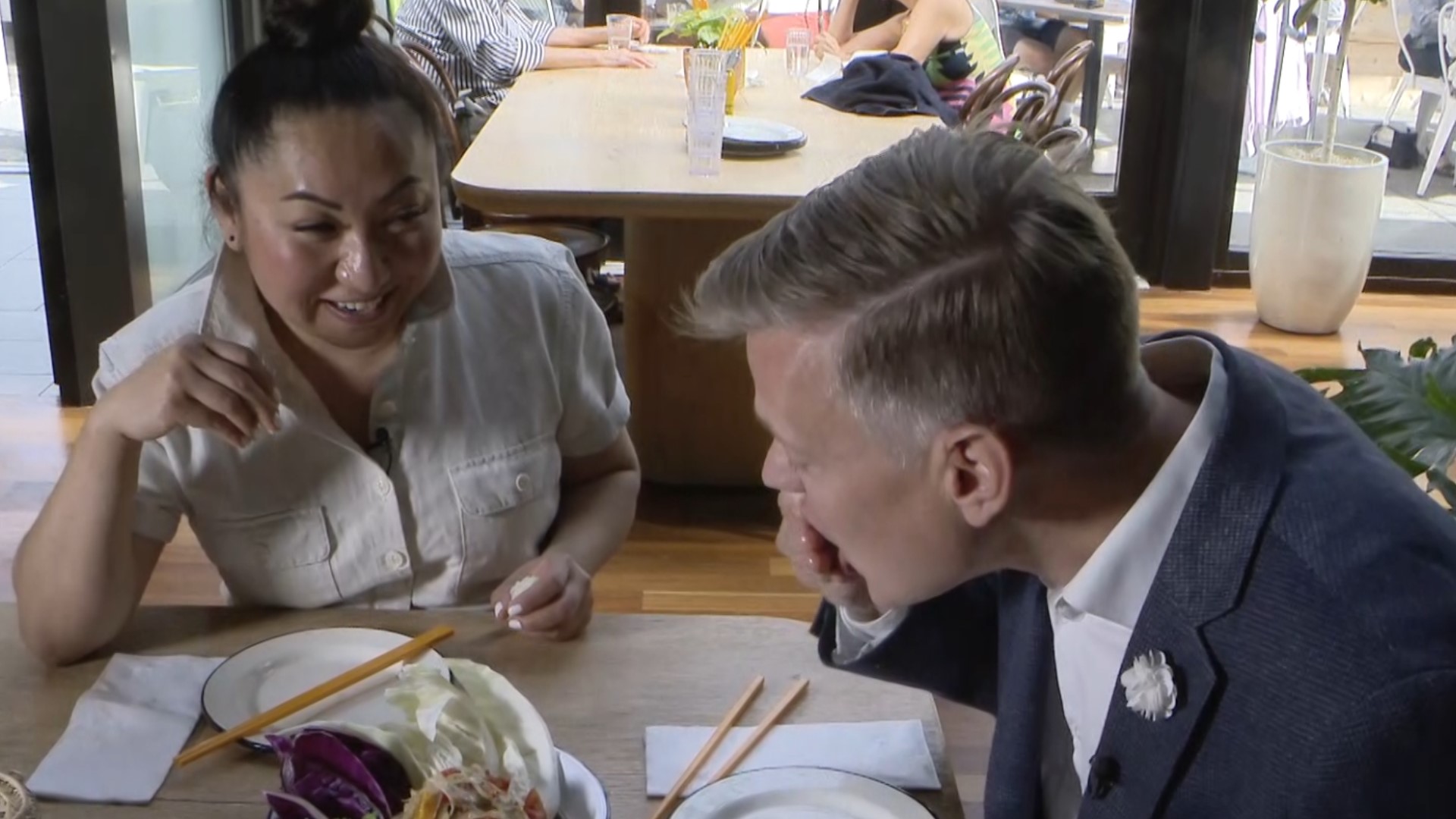 Chef Ahmed shared the secret to properly eating sticky rice with KARE Reporter Kent Erdahl. She also showed off some of her favorite dishes at Gai Noi.