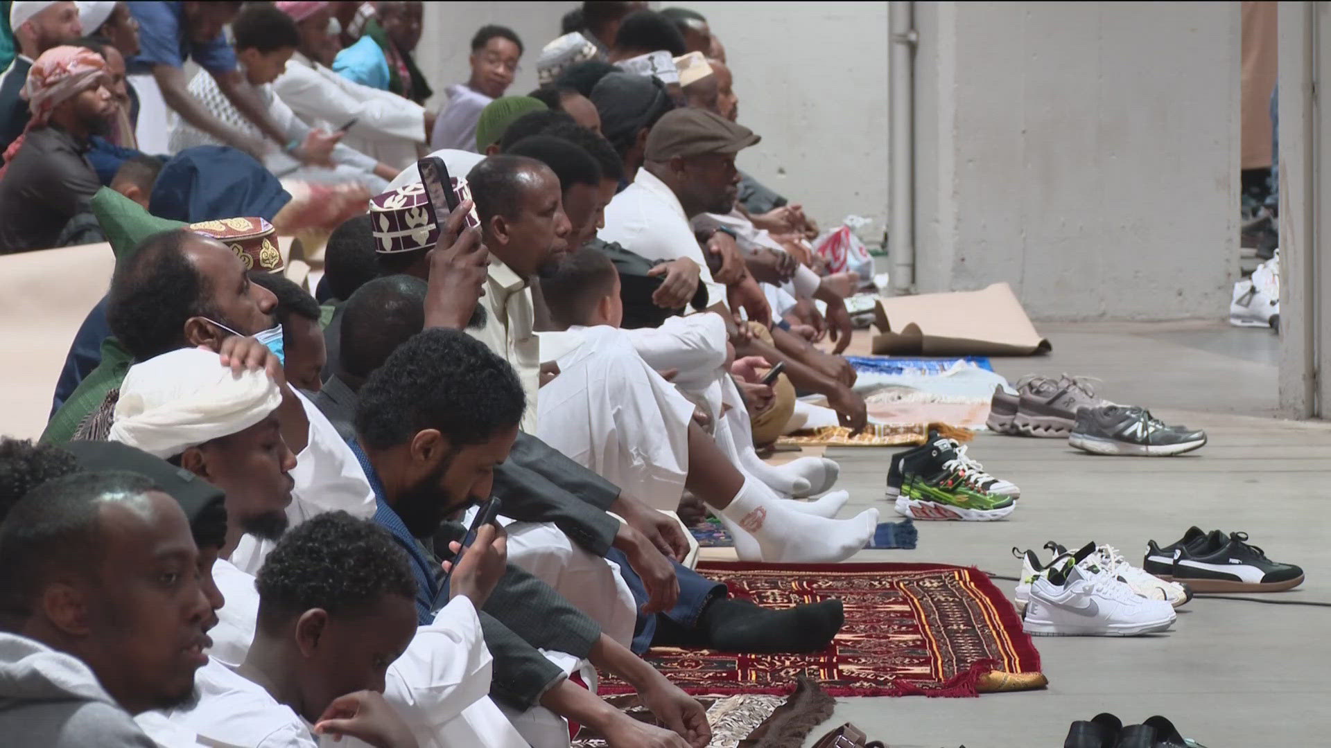Friday is the first full day of the Islamic holiday of Eid. Celebrations kicked off at the state fairgrounds with food and prayer.