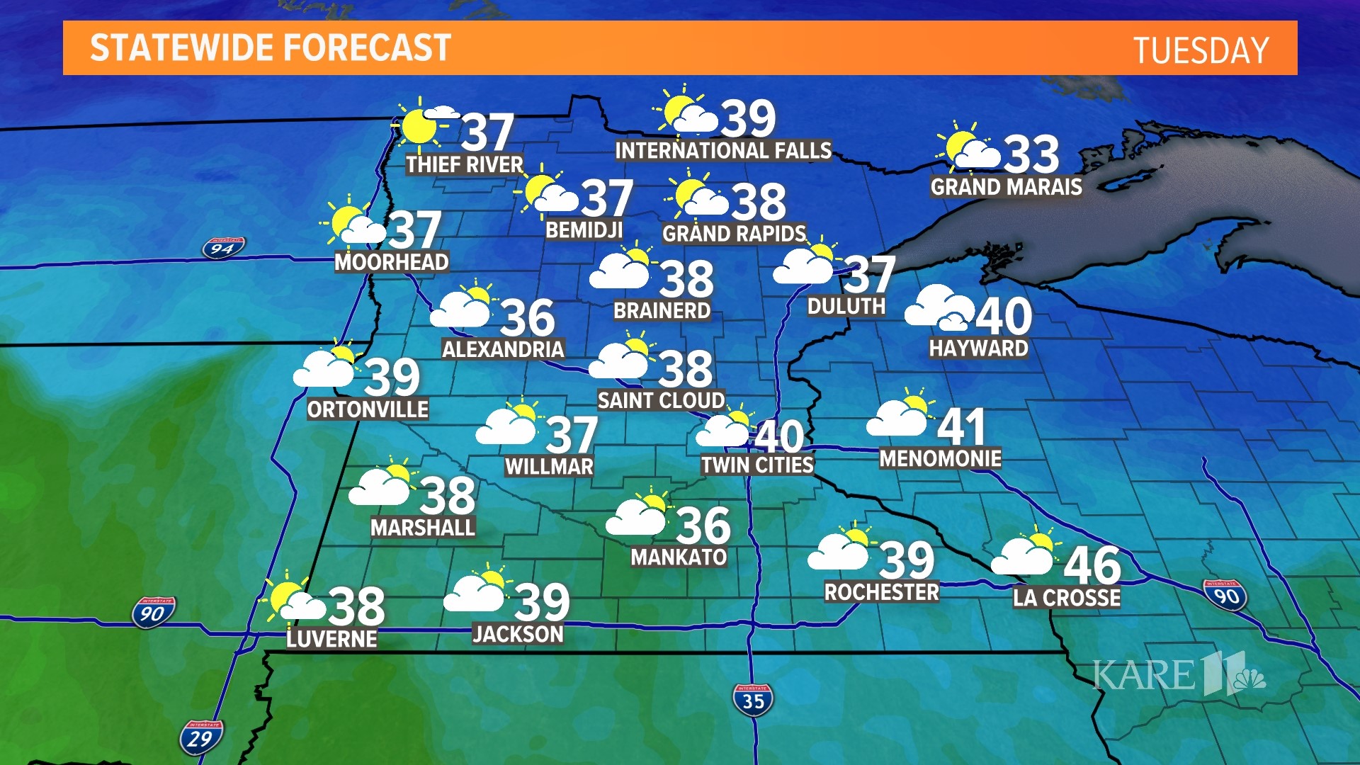 Current weather forecast in the Twin Cities | kare11.com