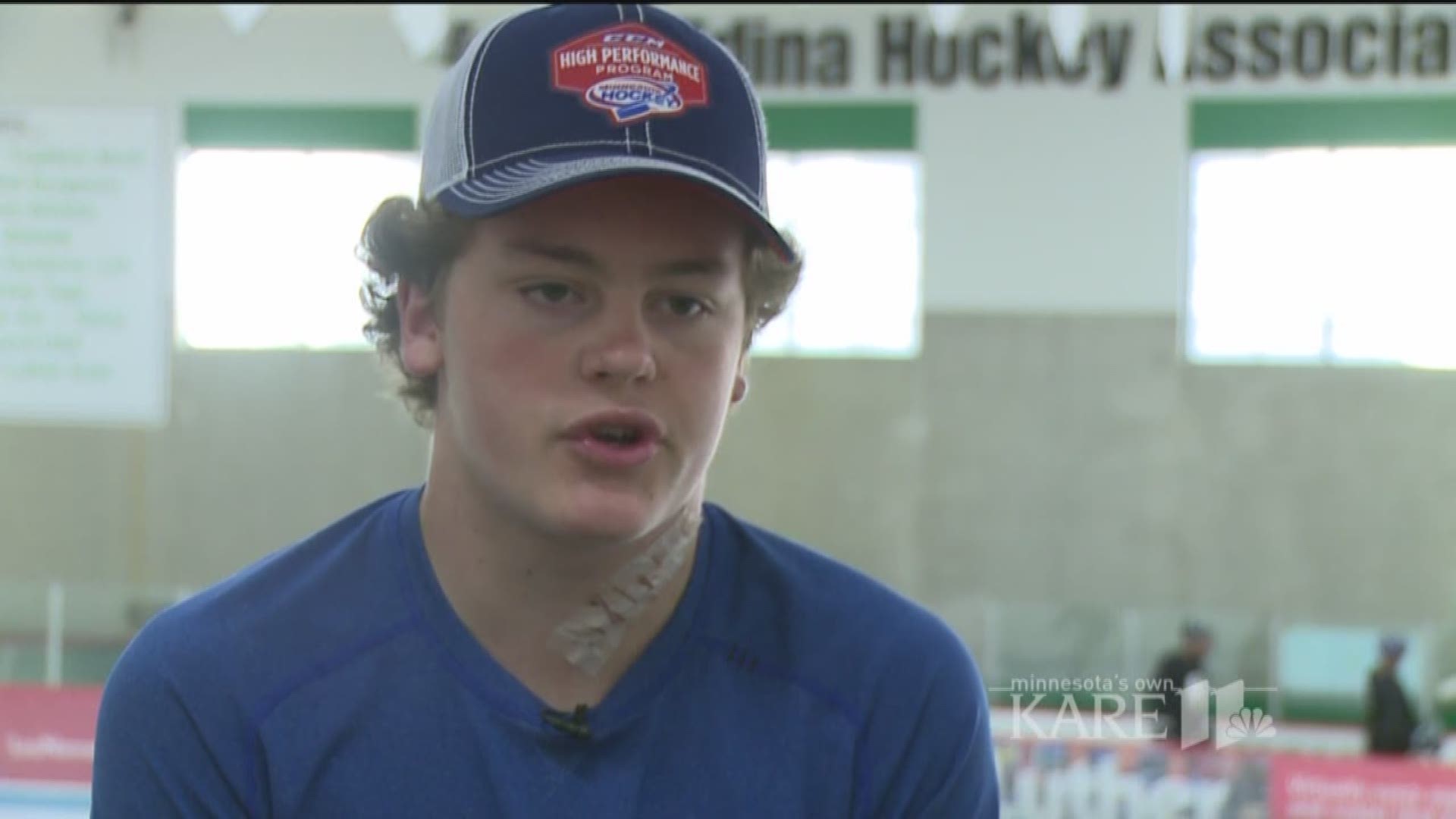 MN teen's jugular vein cut during hockey practice