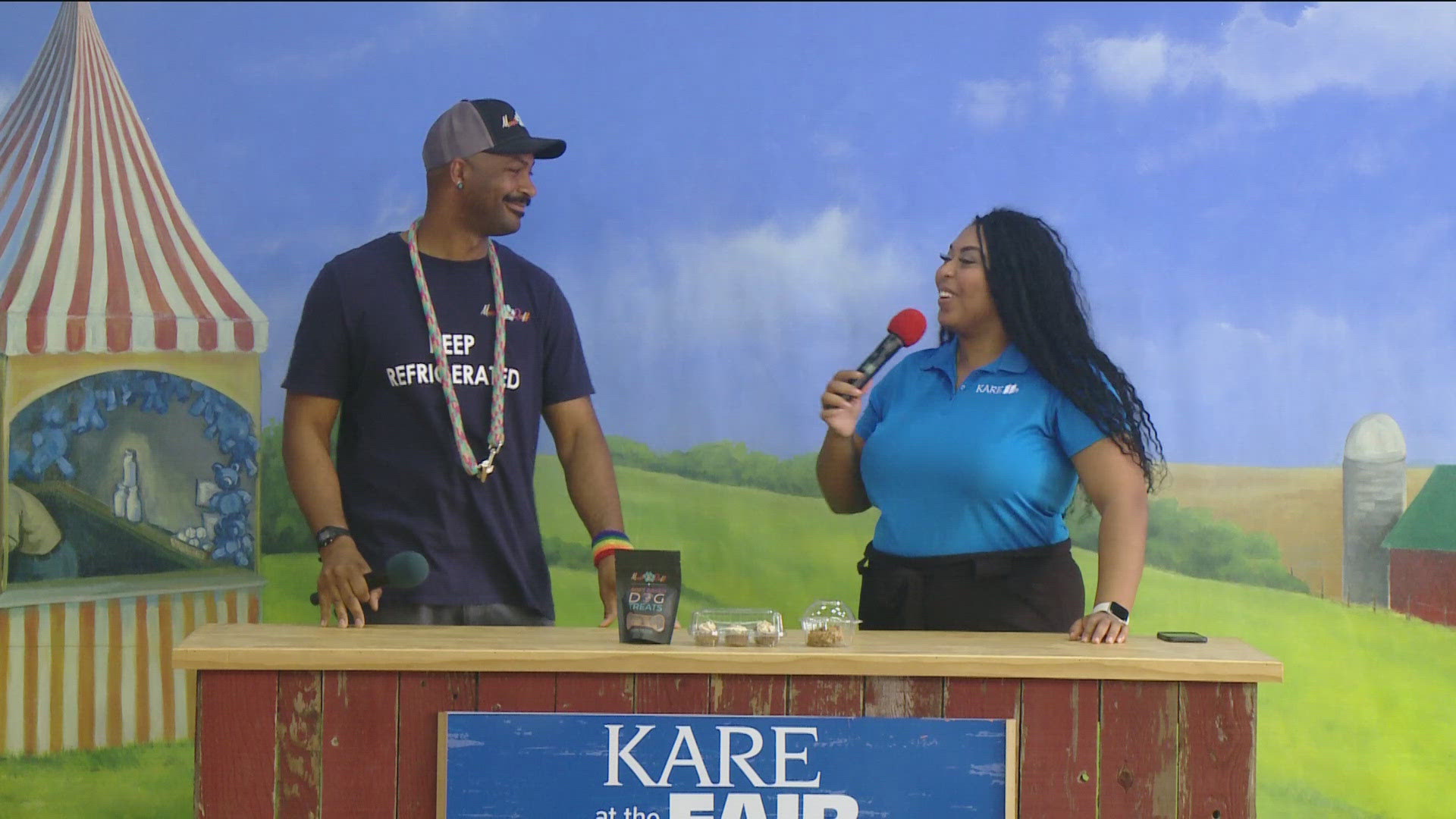 Co-owner of Brooklyn Park's Must Be Ruff dog treat company Reggie Carter joined Alexis at the Barn to show off some yummy, freshly baked goodies made for your pet.