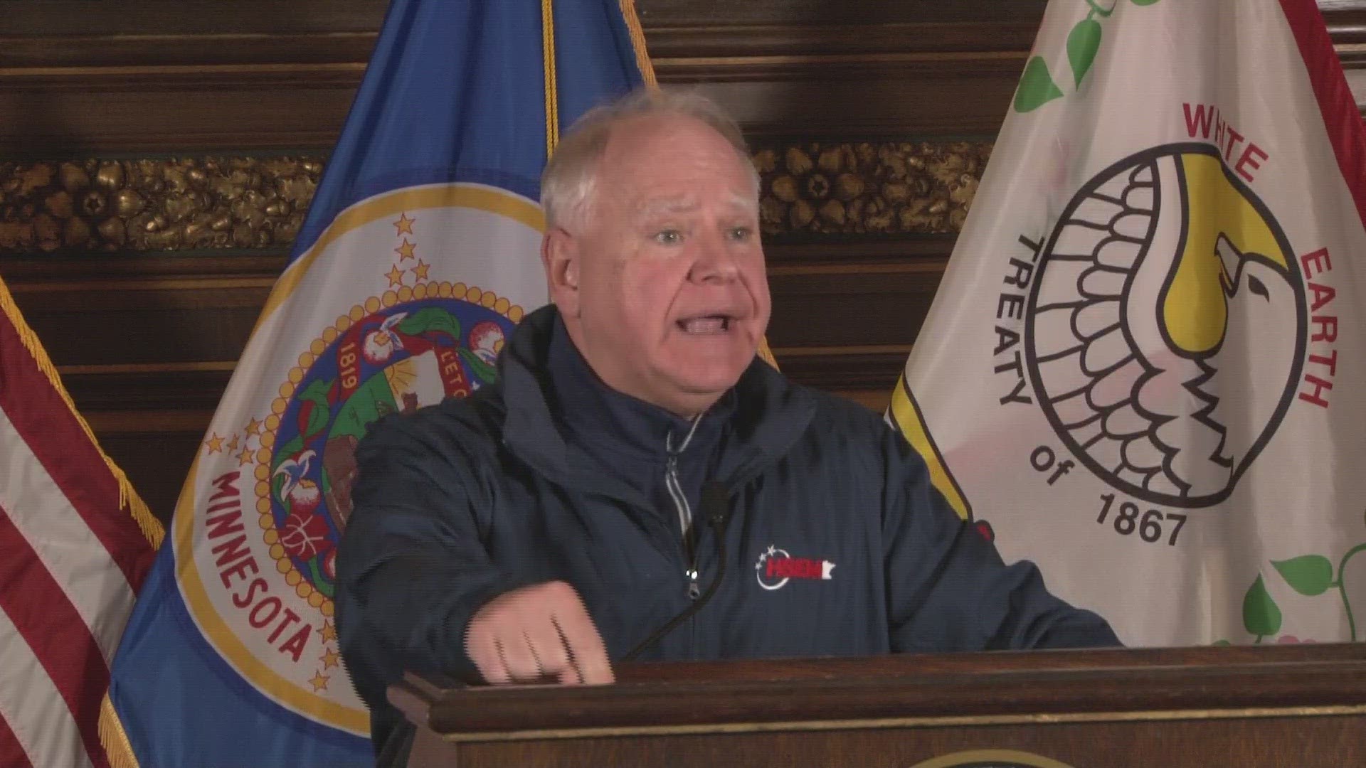 Gov. Tim Walz warned Senate Republicans they'll face a backlash from voters if they continue to oppose background checks and red flags bills at the State Capitol.