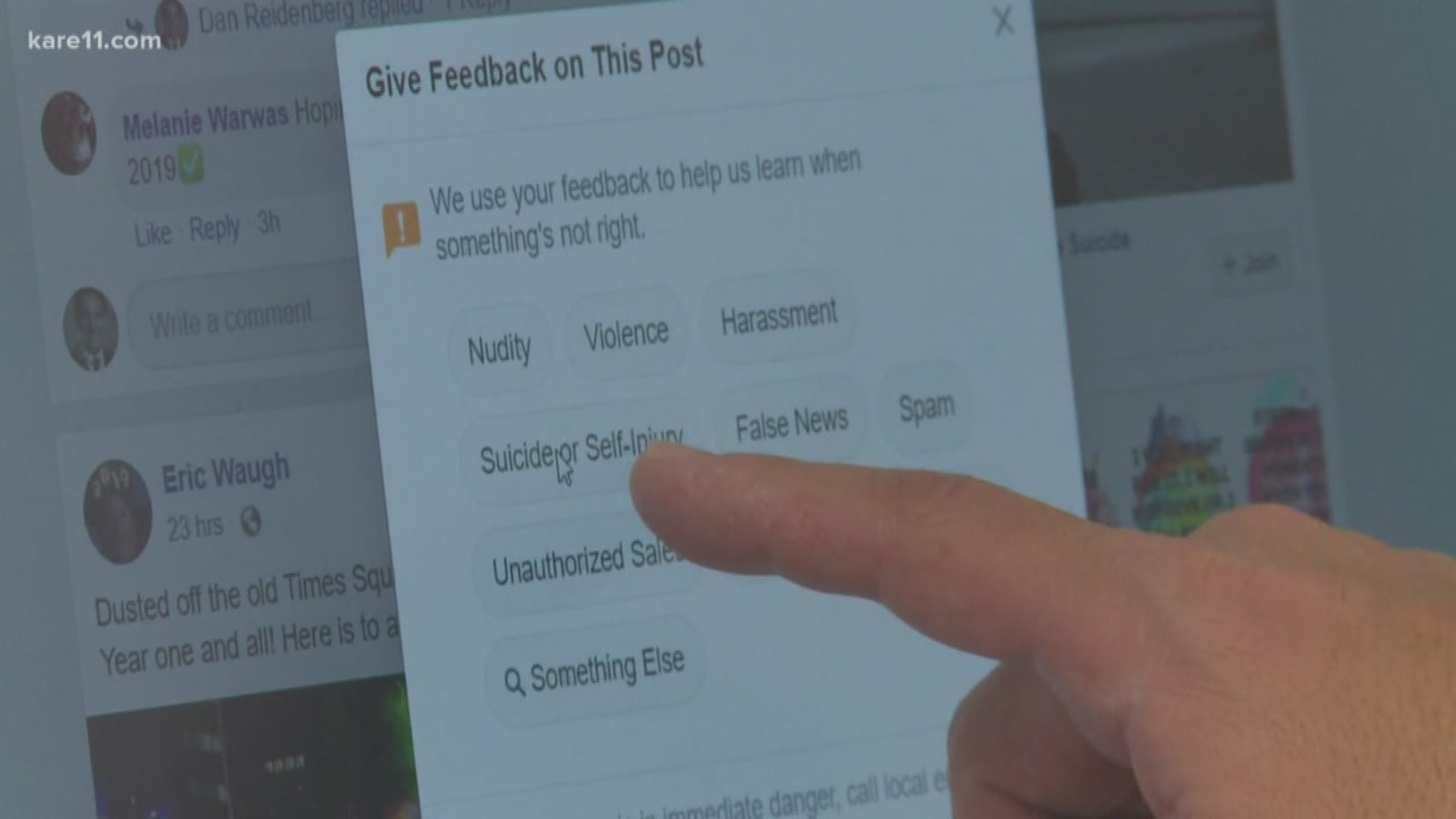 A new tool on Facebook could prove to be lifesaving. Preventing suicide by tracking what people post online.
Gordon Severson explains how it works.