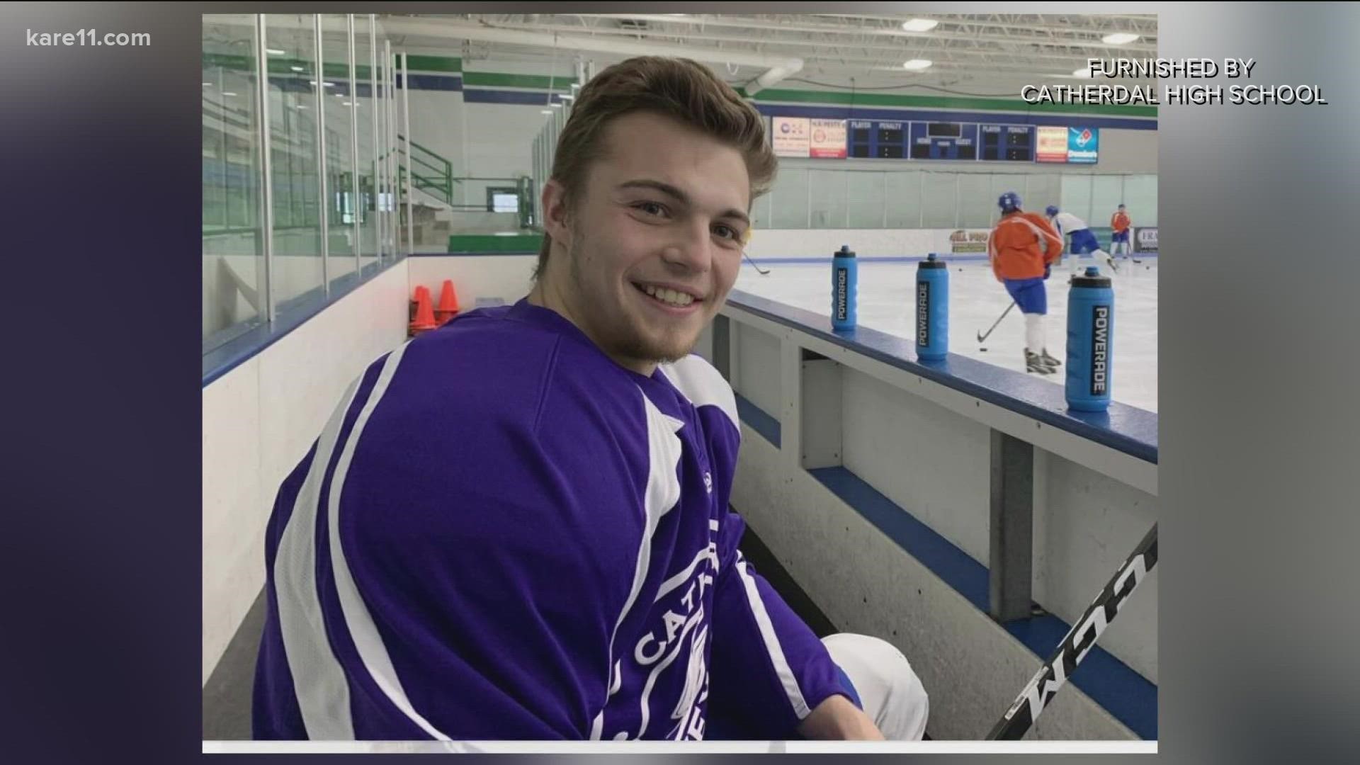 The 20-year-old hockey player was killed while riding with a suspected drunk driver on Saturday, July 24 near Orono.