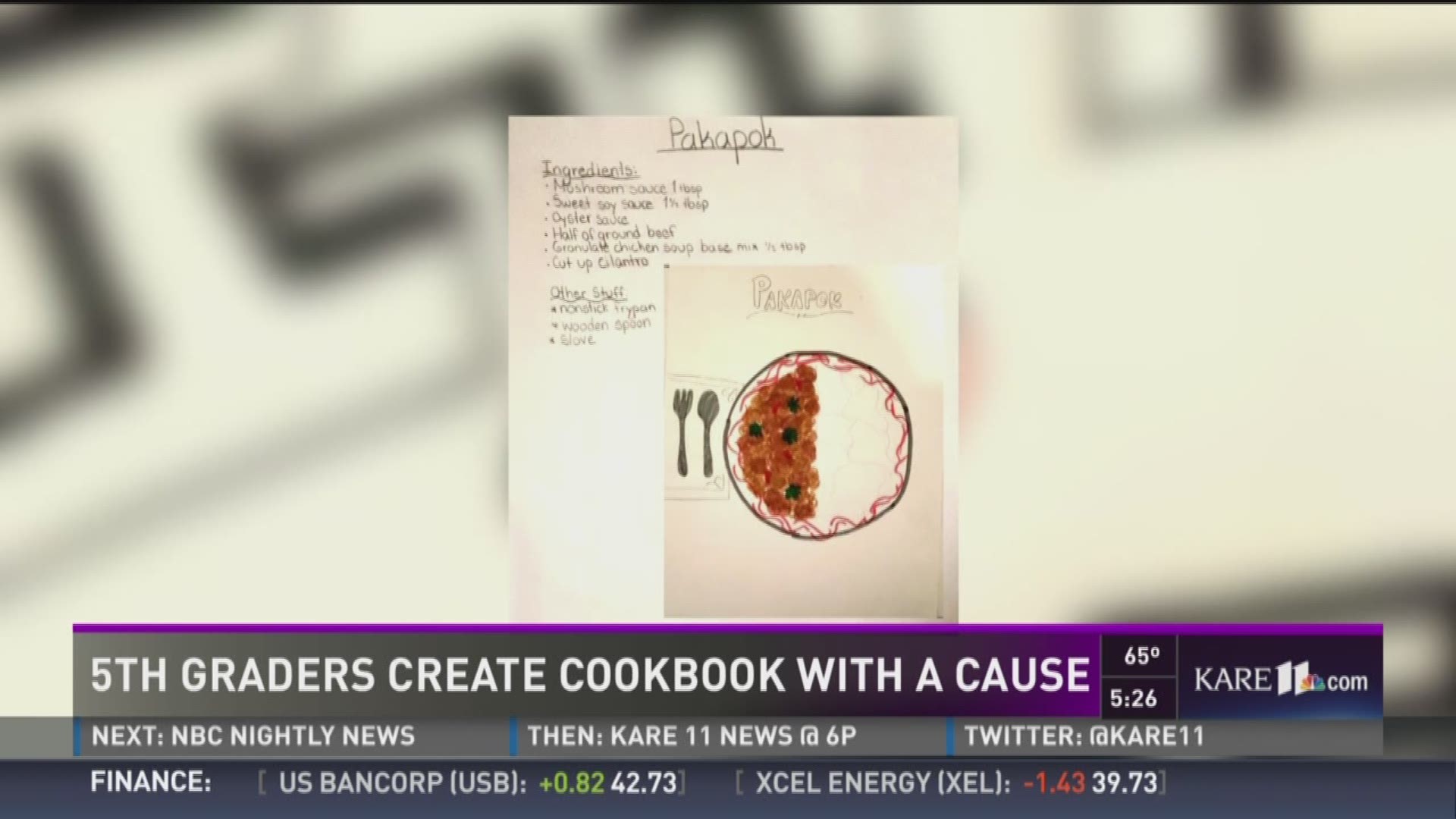 5th graders create cookbook with a cause