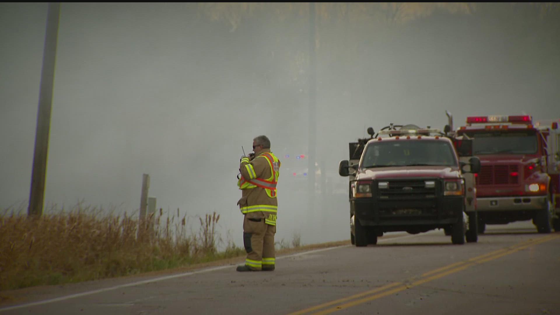 The nine agencies which are responding to the fire include the Norwood Young America Fire Department.