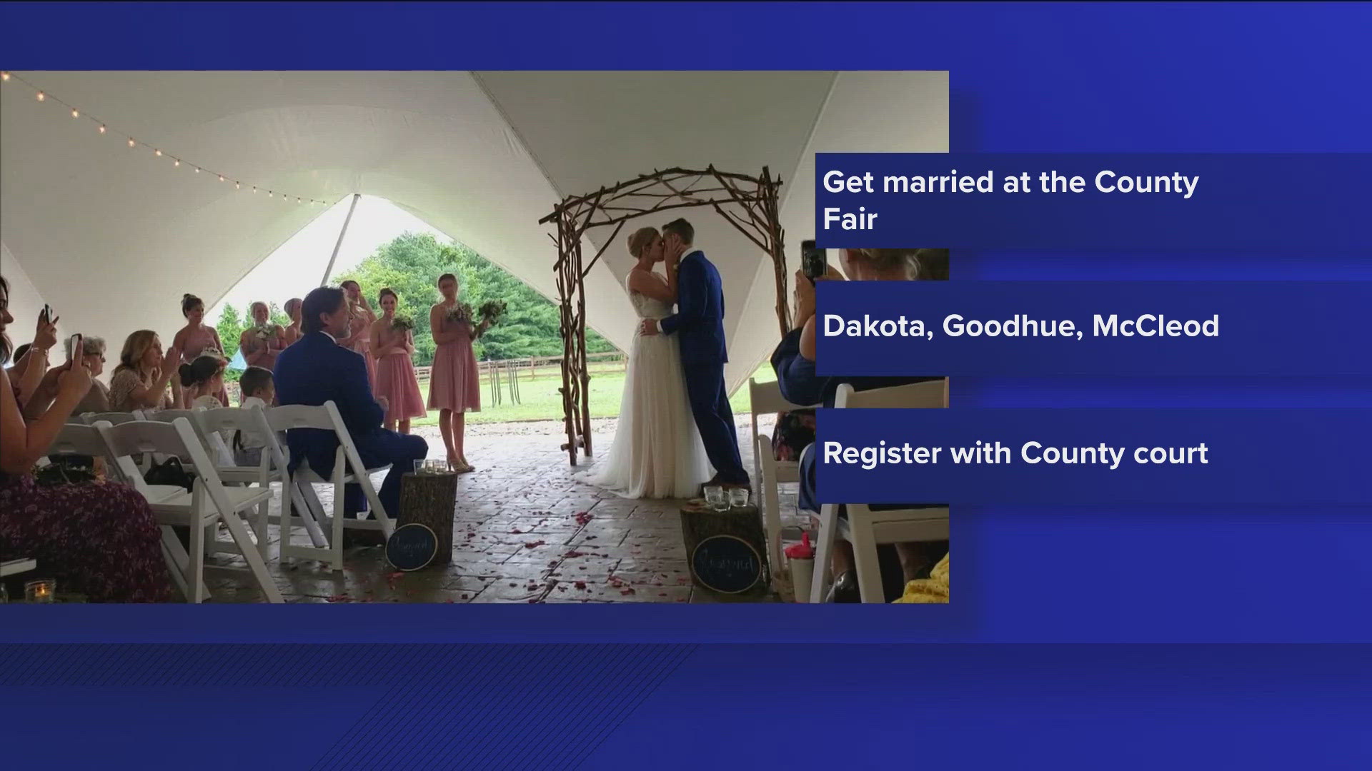 Put your wallet away and call off the caterers because the Minnesota Judicial Branch wants to marry you for free at one of three county fairs this summer.