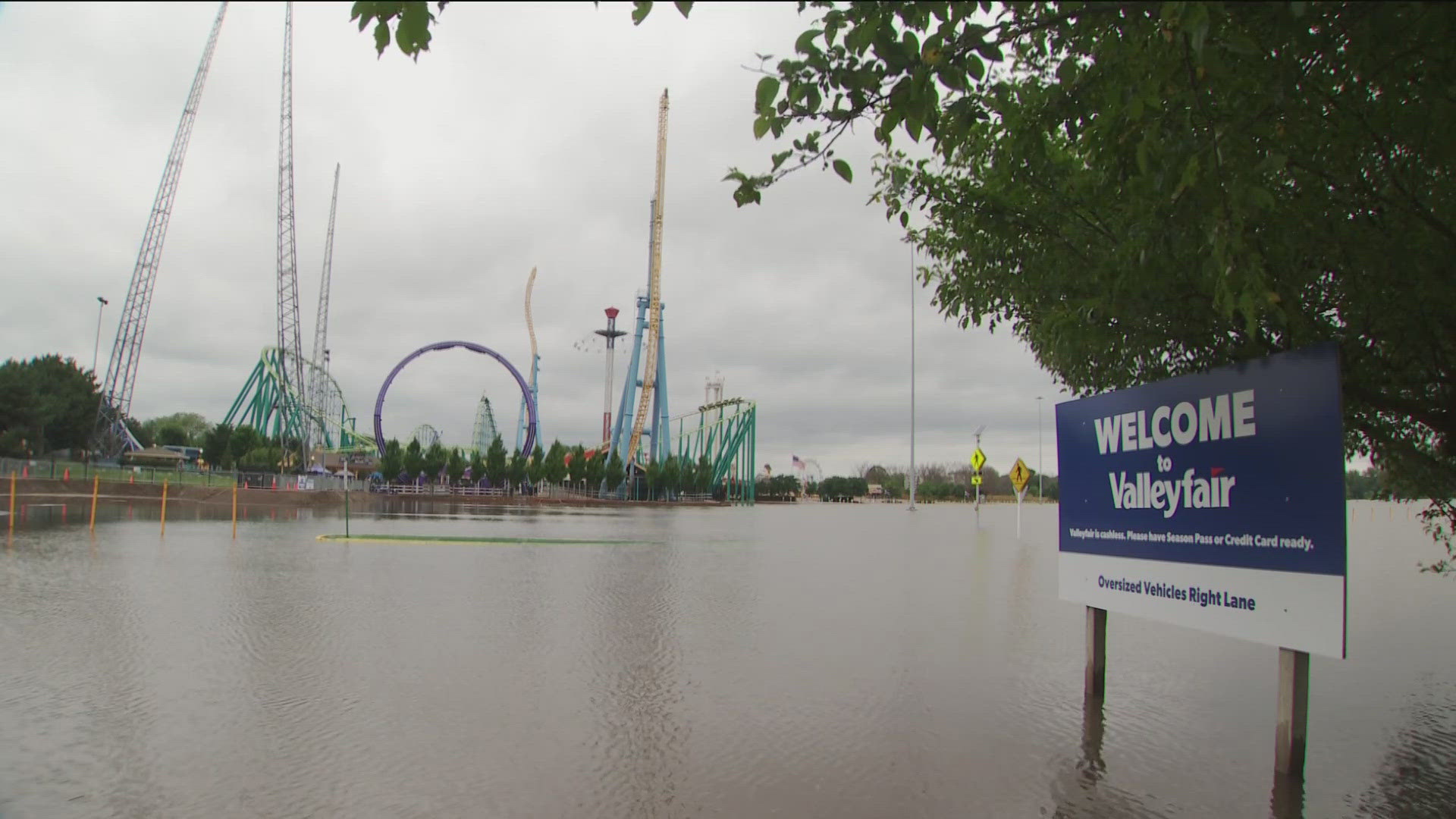 Park leaders say this isn't the first time ValleyFair has flooded.