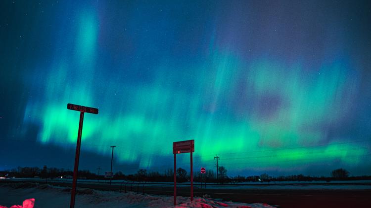 Northern lights put on a show for parts of Minnesota