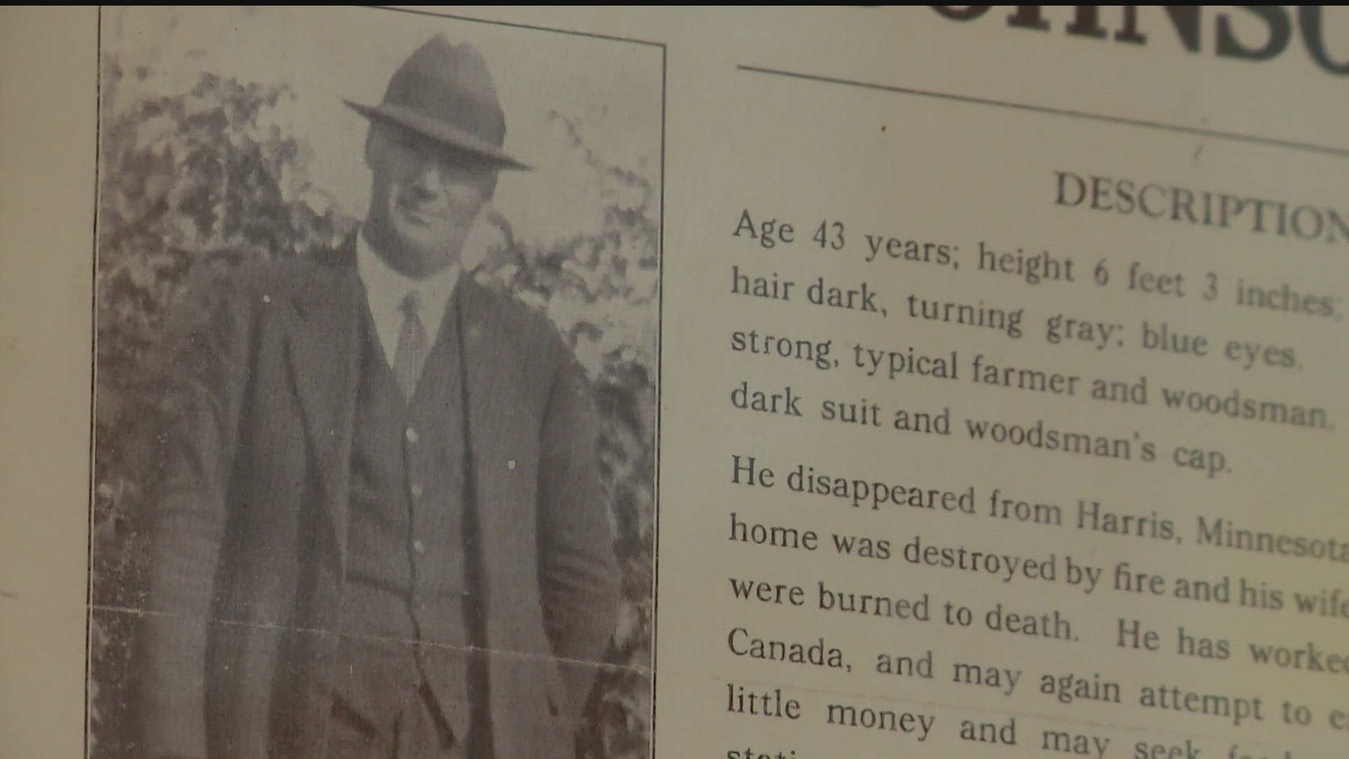 The Johnson family's remains were all found in a burned-down farmhouse in 1933, except for Albin Johnson, who was never seen again.