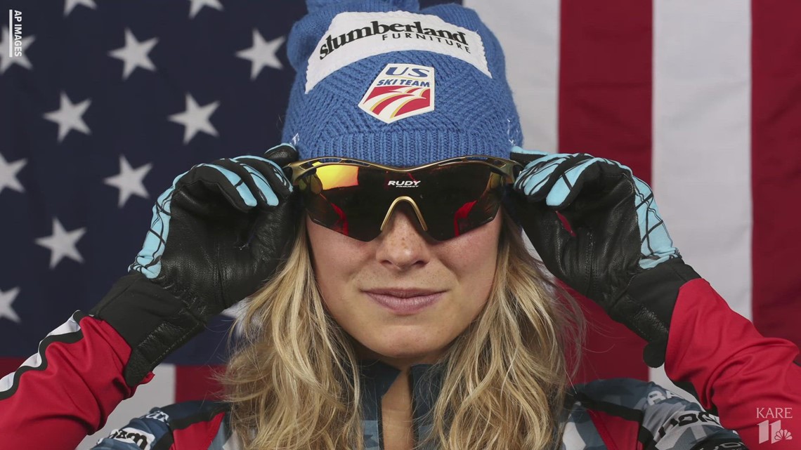 Minnesota's Jessie Diggins prepares to compete in Beijing