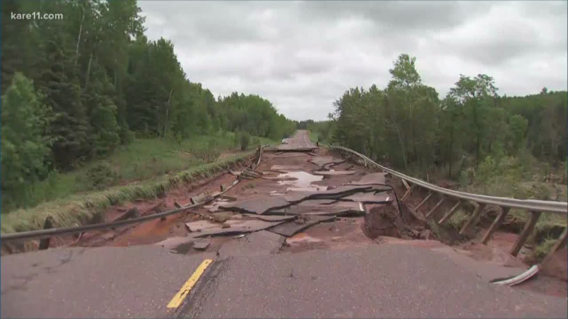 Flash floods wash out roads in MN, WI | kare11.com
