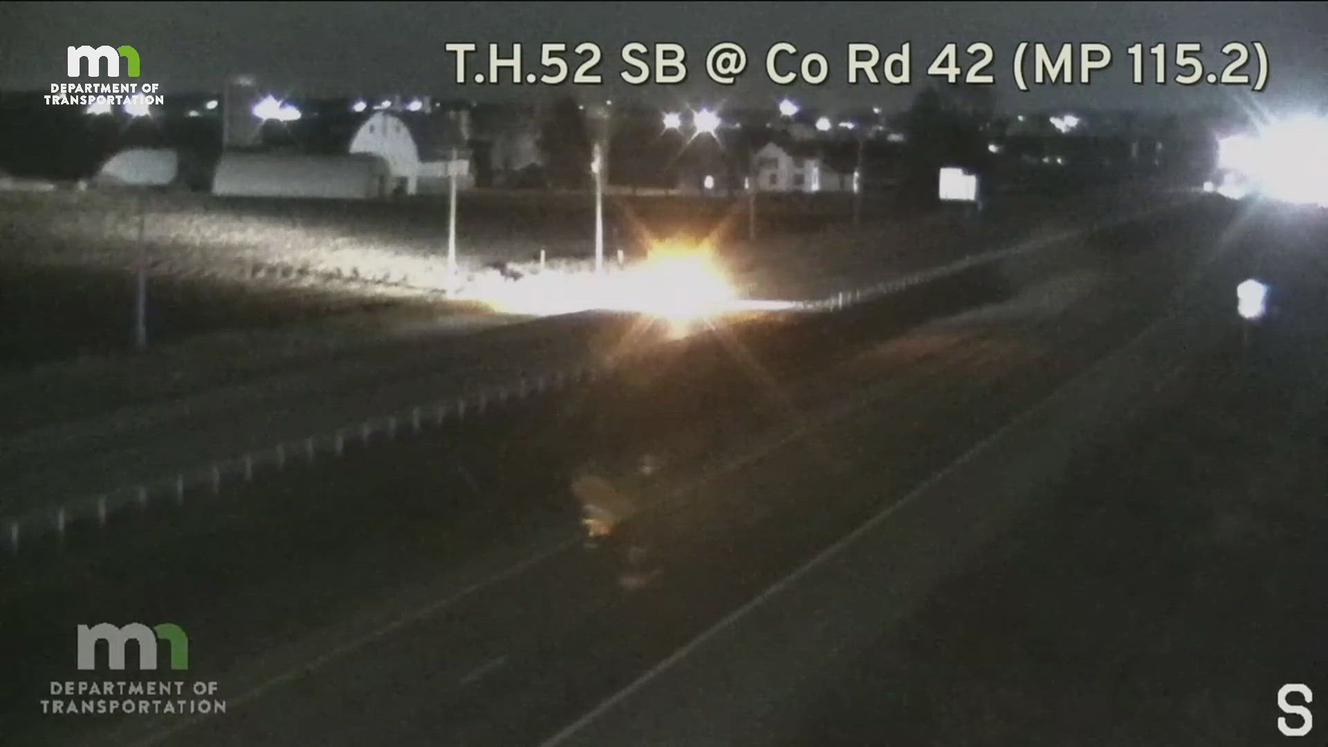 A stretch of Highway 52 is closed as a precaution and will be until about 10 a.m. Thursday.