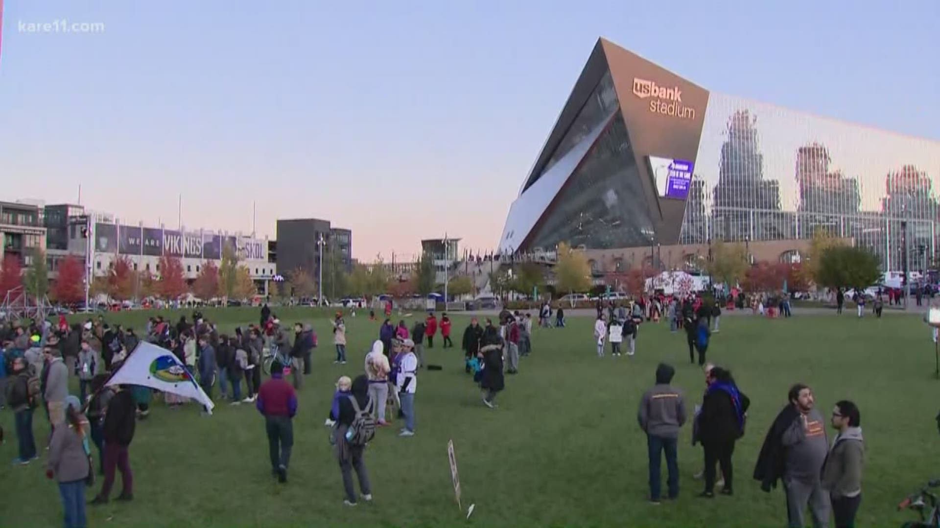 Native Americans held protests in 1992 and 2014 before tonight.