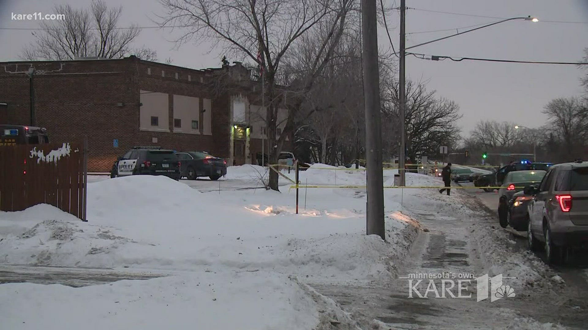 There is a large police presence in Brooklyn Center just off Highway 100 on Brooklyn Boulevard. KARE 11 has a crew on the scene and will continue to report any developments.