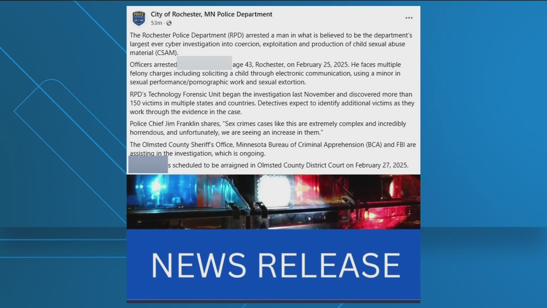 Police: Rochester man accused of child sexual exploitation | kare11.com