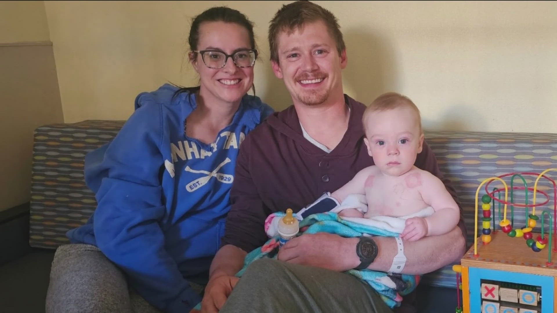First responders were able to rescue 9-month-old Reed by climbing through a window to reach his nursery.