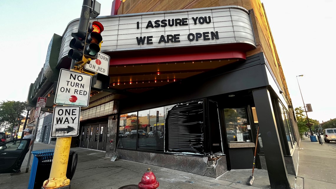 Crash damages newly reopened Uptown Theater