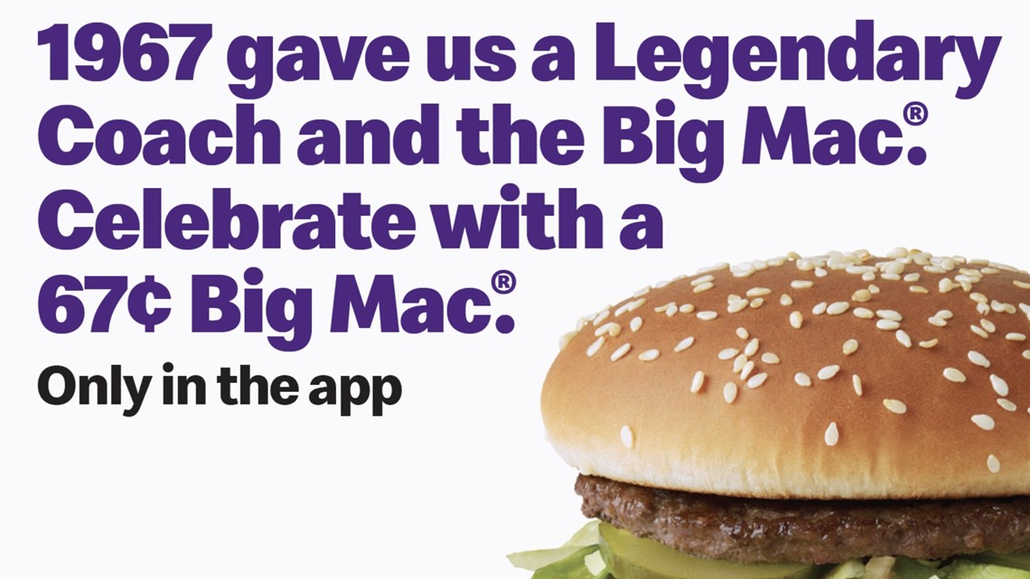 McDonald's offering 67¢ Big Macs to honor legendary Vikings coach