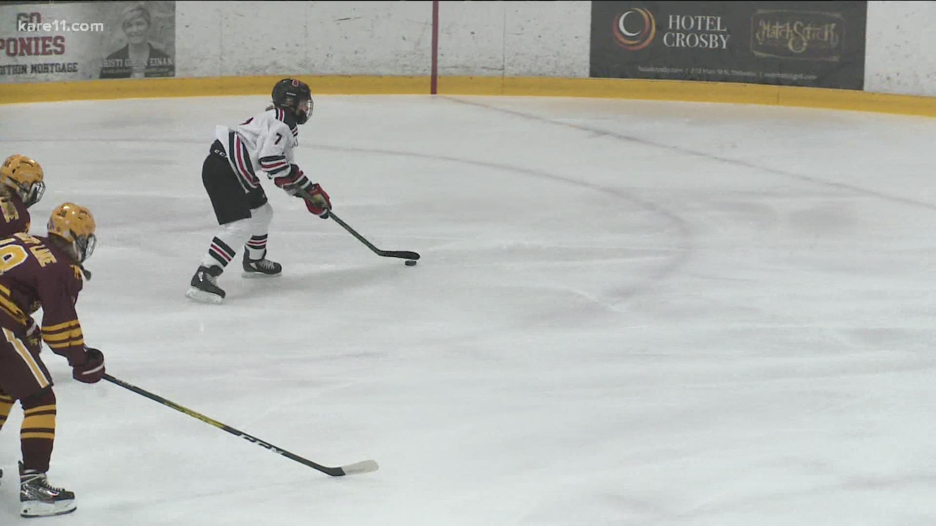 The Stillwater girls hockey team won what is likely Minnesota's first game this high school winter season.
