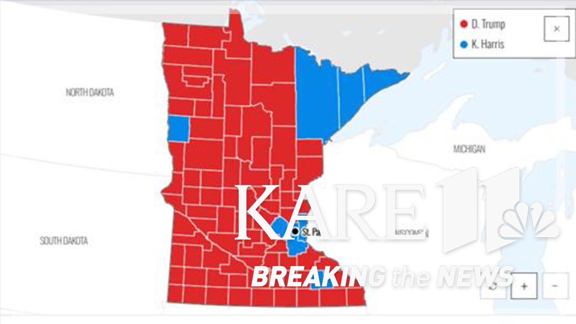 Trump shaved his margin of defeat from roughly seven points to four, according to preliminary data.