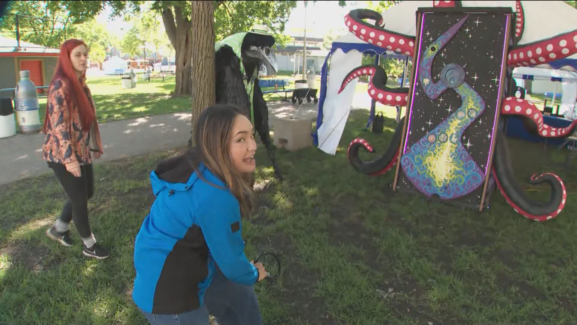 KARE 11's Samie Solina took a challenge to complete a series of puzzles to protect the state fair's "Kickoff to Summer," all with a scary crow looking on.